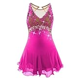 QtthZZr Vestidos De Patinaje De Baile para Mujeres Sin Mangas Disfraces De Competencia De...