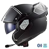 LS2 ADVANT FF906 Bluetooth Sena Intercom Integrado - Casco de Moto Modular P/J + Pinlock...