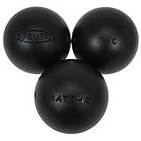 Obut - Bolas de petanca Match, cromo, 73 mm, negro, 730g