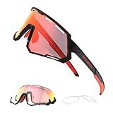 ROCKBROS Gafas de Ciclismo para Hombre Mujeres, 2 Lentes Intercambiables Fotocromáticas...