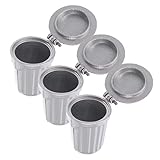 Cabilock Mini Bote De Basura De 3 Piezas Bote De Basura Galvanizado Bote De Basura En...