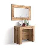 MOBILI FIVER, Mesa Consola Extensible con Porta-Extensiones, Modelo Easy, de Color Madera...