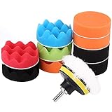 KIMISS 12Pcs Almohadilla de pulido para automóviles de 3 pulgadas Kit de almohadilla de...