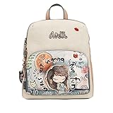 Anekke - Mochila de Mujer - Bolso Mediano - Bolsa de Polipiel con 3 Asas - Bolso de Mano...
