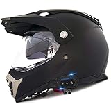 ZLYJ Casco De Motocross con Auricular Bluetooth Integrado, Casco Todo Terreno Dirt Bike...