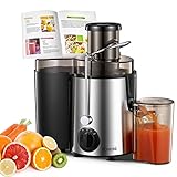 Licuadoras para Verduras y Frutas FOHERE Exprimidor de Zumos con 3 Velocidades de Ajuste,...