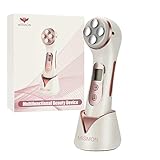 MiSMON Facial Aparato Radiofrecuencia, 5 Modos de Terapia de luz LED, Aparato Facial...
