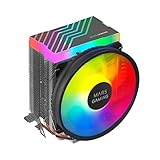 MARSGAMING MCPU33, Disipador CPU Dual FRGB, 3 Heatpipes HCT, TDP 140W, Ventilador...