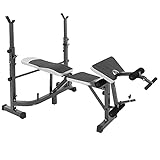ECD Germany Banco de Pesas Musculación Inclinable para Entrenamiento Completo Banca...