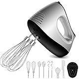 NWOUIIAY Batidora Eléctrica de Varillas 500W 5 Velocidades Función Turbo Batidora de...