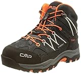 CMP Kids Rigel Mid Trekking Shoe WP, Botas de Senderismo, Anthracite Flash Orange, 39 EU