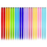 20 Piezas Extensiones Colores, 22 Pulgadas Mechones de Colores Para Niñas en 10 Colores...