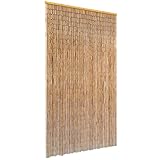 vidaXL Cortina de Bambú Puerta contra Insectos 100x200cm Protección Mosquitos