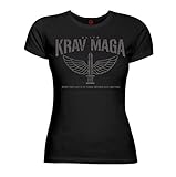 Dirty Ray Artes Marciales Krav Maga Elite Camiseta Mujer DT36D (S, Negro)