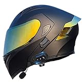 ABDOMINAL WHEEL Casco De Moto Modular Bluetooth Integrado,Cascos Modulares De Motocicleta...