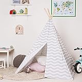 boppi Tienda de campaña Teepee para Fiestas de Pijamas | Tienda de campaña Teepee Grande...