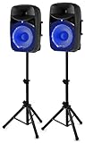 Vonyx VPS122A Sistema de Sonido Altavoces Activos de 800 W de 12 Pulgadas, Bluetooth,...