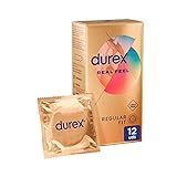 Durex Preservativos Sensitivos Real Feel Sin LÃ¡tex condones - 12 Unidades ( Paquete de 1)