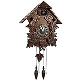 WYJRO Relojes De Cuco,Reloj De Pared,Reloj De Cuco De La Selva Negra De Madera Auténtica...