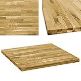 LIGTEX Nice Cool-Table - Mesa de cocina (madera de roble, 44 mm, 80 x 80 cm)