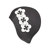 Fashy - Gorro de baño de goma para mujer (relleno de aire) negro negro