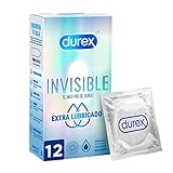 Durex Preservativos Invisible Extra Lubricado, Super Finos para Maximizar la Sensibilidad,...