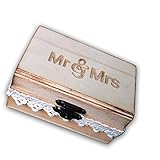 Splend Hecho de materiales naturales puros: nuestra caja de anillos está hecha de madera...