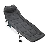 Silla plegable de camping con colchÃ³n, silla reclinable portÃ¡til con almohada, cuna de...