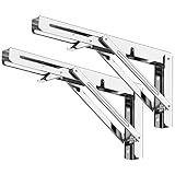 Loiion 600mm Escuadras Abatibles, 2Pcs Bisagra Mesa Abatible Escuadras para Estanterias,...