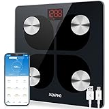 RENPHO Báscula de Grasa Corporal con Bluetooth - Báscula Elegante para Baño BMI Digital...