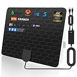 Antena TV Interior Alta Ganancia, 30 * 17 cm de Gran Tamaño Antena HDTV Digitalcon...