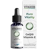 Pure Organic Vitamins Gotas Líquidas de Coenzima Q10 con Vitamina E - Suplemento...