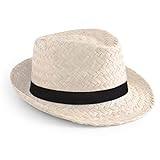 SILABA TONICA Sombreros de Paja con Cinta - Pack de 10 Sombreros - Gorro Estilo Tirolés...