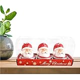 Cipliko Juego de velas de Navidad | Velas de té para fiestas, 3 velas en forma de Papá...