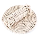 Cordón de algodón de macramé, 8 mm x 20 m, Grueso, Utilizado para Cortinas, tumbonas,...