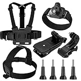 Kit 9 en 1 Accesorios Gopro Camara Deportiva, Arnes Pecho Gopro, Correa de Cabeza,...