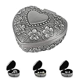LuluDa Joyero Metálico, Joyero de Plata Antiguo, Joyero de Plata Vintage, Joyero de...