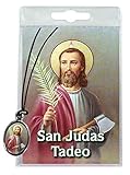 Medalla San Judas Tadeo de la Iglesia de Santa Cruz (Madrid) con cordÃ³n y oraciÃ³n en...