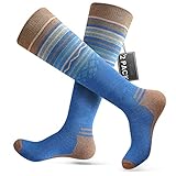 OutdoorMaster 2 Pares Unisex Lana Merina Calcetines de Esquí Para Mujer & Hombre,...