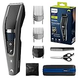 Philips HC7650/15 - Cortapelos con cuchillas de titanio, 3 peines-guía 28 ajustes de...