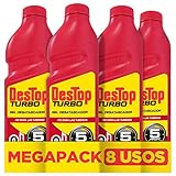 Destop Turbo - Desatascador para Tuberías Superconcentrado, formato gel - Pack de 4...