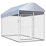 vidaXL Perrera de Exterior con Techo Jaula para Perros Casa Corral de Jardín para...