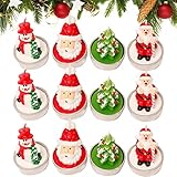 Xiaolan Velas de té de Navidad,Luz de velas pintadas de Navidad | Velas coloridas para...