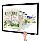 AGPTEK A2 Mesa de Luz Grande LED para Dibujo, Tabla de Luz, Proyector para Dibujar,...