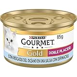 Purina Gourmet Gold Doble Placer, Comida Húmeda para Gato Pescado del Océano, 24 latas...