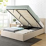 Zinus Canapé abatible de 32 cm con somier tapizado, cama con elevador de gas y...