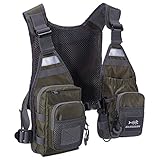 BASSDASH FV08 Chaleco de pesca con mosca ultraligero para hombres y mujeres, paquete de...