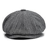 Xnova Hombre Gorras de Boina Unisex Sombreros 8 Paneles Espiga Baker Boy Newsboy Casquillo...