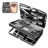 Set de manicura, CestMall 21pcs Kit de pedicura para cortaúñas Kit de manicura...