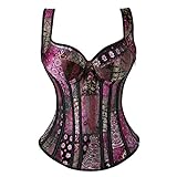 Montecarduo CorsÃ© De Mujer - Fashion Corset Vest Sexy Strap Lace Up Corsets and Bustiers...